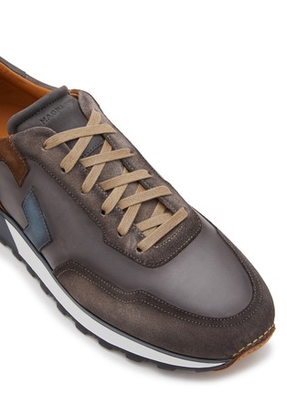 Detail View - Click To Enlarge - MAGNANNI - Suede Panel Leather Sneakers