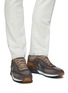 Figure View - Click To Enlarge - MAGNANNI - Suede Panel Leather Sneakers
