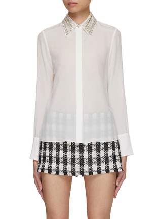 Main View - Click To Enlarge - ALICE & OLIVIA - Willa Embellished Collar Shirt