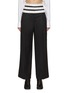 Main View - Click To Enlarge - EENK - Layered Waistband Wide Leg Pants