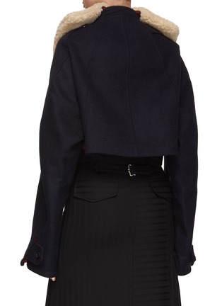 Back View - Click To Enlarge - EENK - Cropped Pea Jacket