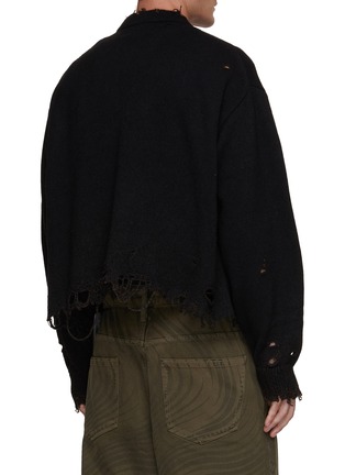 Back View - Click To Enlarge - DOUBLET - Distressed Broken Heart Cardigan