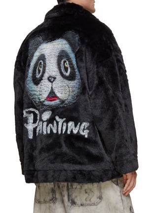 Hand Painted Graphic Fur Jacket