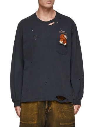 Main View - Click To Enlarge - DOUBLET - Distressed Tee with Worn Stuffed Bear