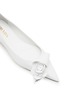 Detail View - Click To Enlarge - PRADA - Flower Bouquet Embellished Spazzolato Leather Skimmer Flats