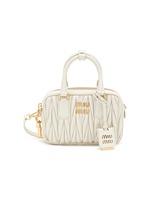 MIU MIU Small Matelass Leather Shoulder Bag WHITE Women