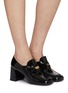 Figure View - Click To Enlarge - MIU MIU - Mocassini Patent Leather Penny Loafer Pumps