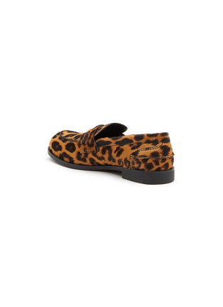  - MIU MIU - Leopard Print Leather Penny Loafers