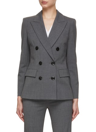 Main View - Click To Enlarge - MARELLA - Double Breasted Peak Lapel Blazer