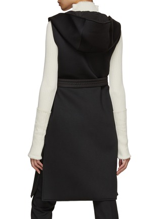 Back View - Click To Enlarge - MARELLA - Belted Open Front Long Gilet