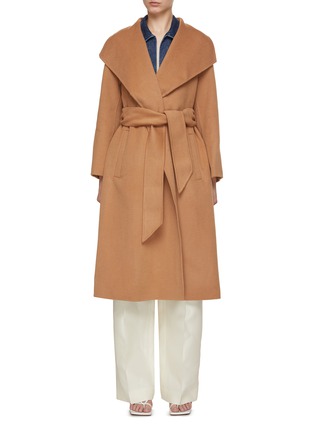 Main View - Click To Enlarge - MARELLA - Wide Shawl Lapel Double Faced Wool Blend Coat