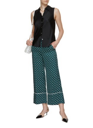 Figure View - Click To Enlarge - MARELLA - Printed Cropped Pants
