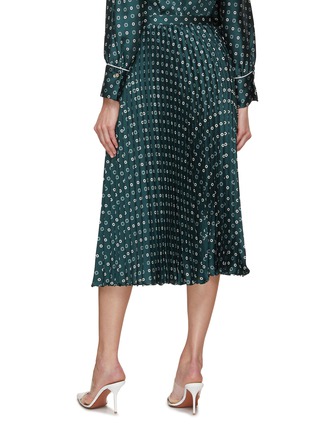 Back View - Click To Enlarge - MARELLA - Pleated Print Midi Skirt