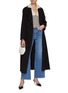 Figure View - Click To Enlarge - MARELLA - Belted Notch Lapel Long Coat