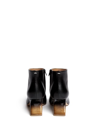 Back View - Click To Enlarge - MAISON MARGIELA - Dégradé sculpture heel leather boots