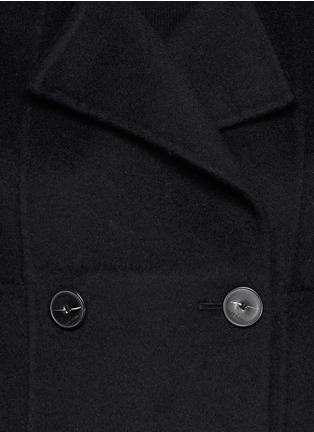 Detail View - Click To Enlarge - MS MIN - Felted double breasted long coat