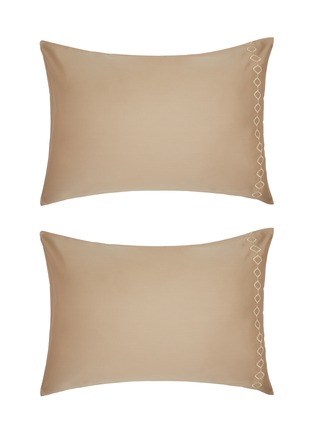 Main View - Click To Enlarge - RIVOLTA CARMIGNANI  - Burano Pillowcase Set of 2 — Dark Taupe