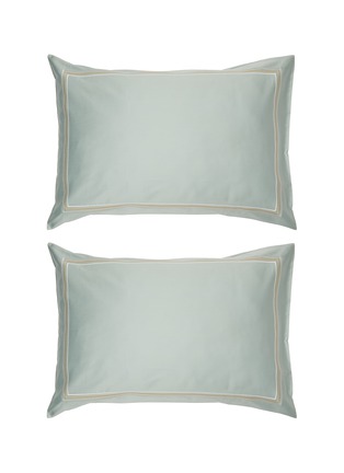 Main View - Click To Enlarge - RIVOLTA CARMIGNANI  - Crystal Sartorial Pillowcase Set of 2 — Verde Rugiada