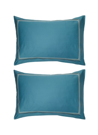 Main View - Click To Enlarge - RIVOLTA CARMIGNANI  - Crystal Sartorial Pillowcase Set of 2 — Verde Ottanio