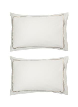 Main View - Click To Enlarge - RIVOLTA CARMIGNANI  - Crystal Sartorial Pillowcase Set of 2 — Alabastro
