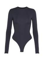 SKIMS Fits Everybody Long Sleeve Crewneck Bodysuit DARK GREY