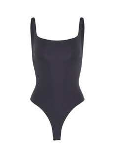 WEST OF MELROSE Seamless Square Neck Womens Bodysuit - BLACK