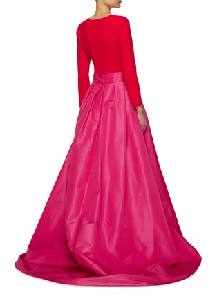 Back View - Click To Enlarge - CAROLINA HERRERA - Column Gown with Overskirt