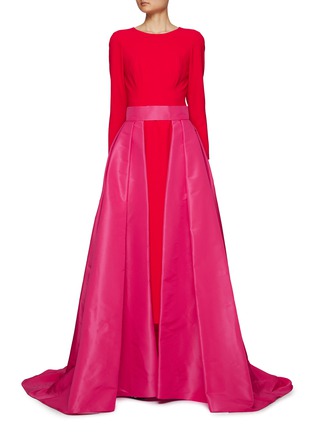 Main View - Click To Enlarge - CAROLINA HERRERA - Column Gown with Overskirt
