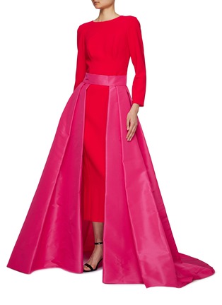 Figure View - Click To Enlarge - CAROLINA HERRERA - Column Gown with Overskirt