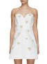 Main View - Click To Enlarge - CAROLINA HERRERA - Embroidered Heart Strapless Mini Dress