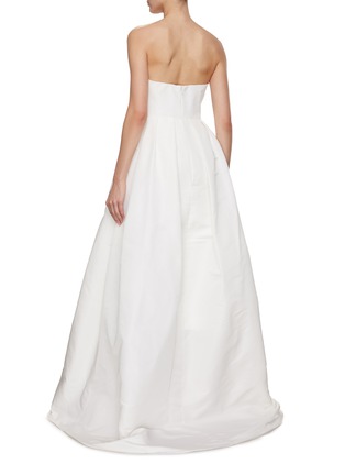 Back View - Click To Enlarge - CAROLINA HERRERA - Strapless Column Gown With Overskirt