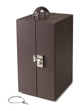 Detail View - Click To Enlarge - LORENZI MILANO - Pigskin Leather Wine Travelling Box