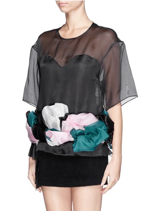 Front View - Click To Enlarge - MSGM - Silk organza top