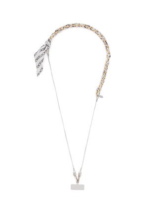 Main View - Click To Enlarge - VENNA - Scarf Enlaced Chain Phone Strap