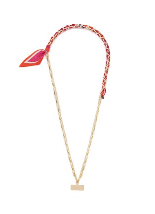 Main View - Click To Enlarge - VENNA - Scarf Enlaced Chain Phone Strap