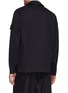 Back View - Click To Enlarge - STONE ISLAND - Wool Satin Overshirt Jacket