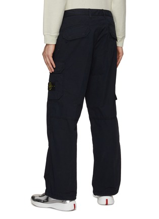 Back View - Click To Enlarge - STONE ISLAND - Flat Front Loose Fit Cargo Pants