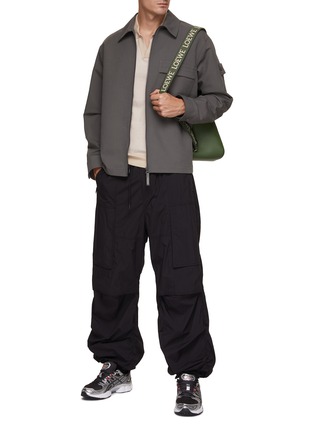 Figure View - Click To Enlarge - STONE ISLAND - Ghost Zip Up Overshirt Jacket