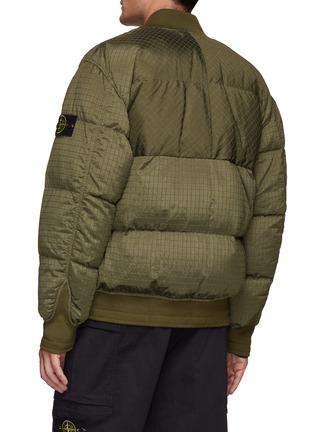 Back View - Click To Enlarge - STONE ISLAND - Ribbed Collar Puffer Jacket