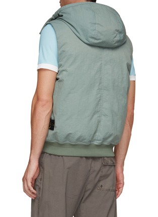 Back View - Click To Enlarge - STONE ISLAND - Hooded Zip Up Vest