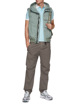 Figure View - Click To Enlarge - STONE ISLAND - Hooded Zip Up Vest