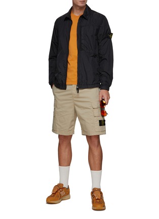 Figure View - Click To Enlarge - STONE ISLAND - Water Resistent Zip Up Jacket