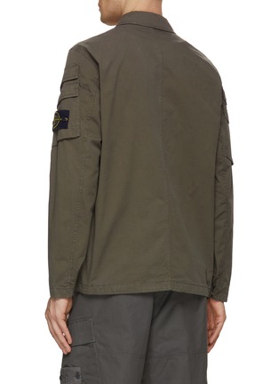 Back View - Click To Enlarge - STONE ISLAND - Sleeve Pocket Zip Up Overshirt