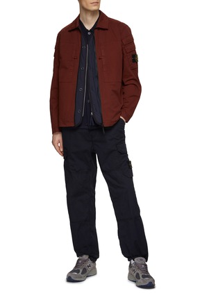 Figure View - Click To Enlarge - STONE ISLAND - Cotton Blend Shirt Jacket