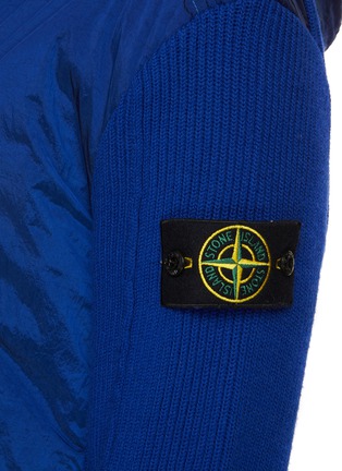 - STONE ISLAND - Hybrid Ribbed Sleeve Hooded Jacket
