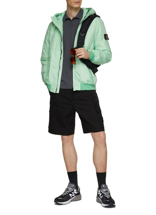 Figure View - Click To Enlarge - STONE ISLAND - Water Resistent Hooded Jacket