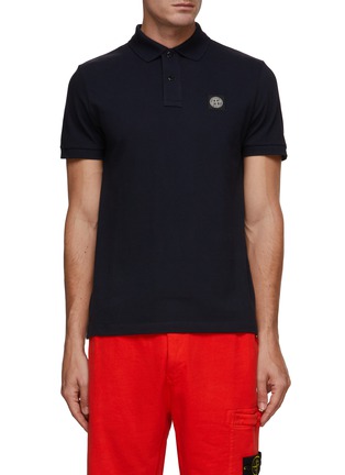 Main View - Click To Enlarge - STONE ISLAND - Chest Logo Patch Polo Shirt