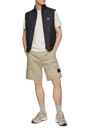 Figure View - Click To Enlarge - STONE ISLAND - Supima Cotton Cargo Shorts