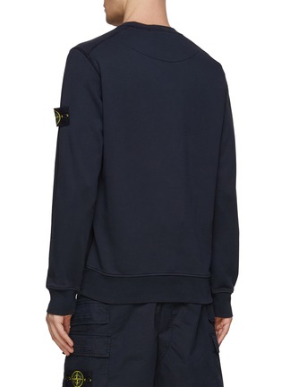 Back View - Click To Enlarge - STONE ISLAND - Cotton Fleece Sweatshirt