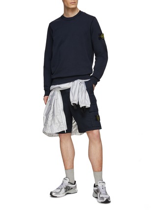 Figure View - Click To Enlarge - STONE ISLAND - Cotton Fleece Sweatshirt